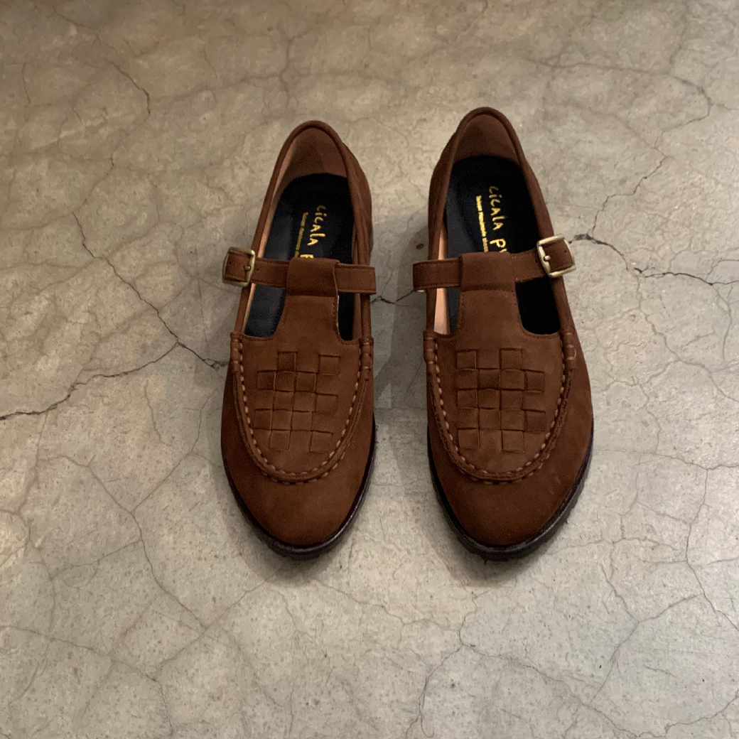 2713 Mary Janes 瑪莉珍 編織鞋 復古深咖磨砂