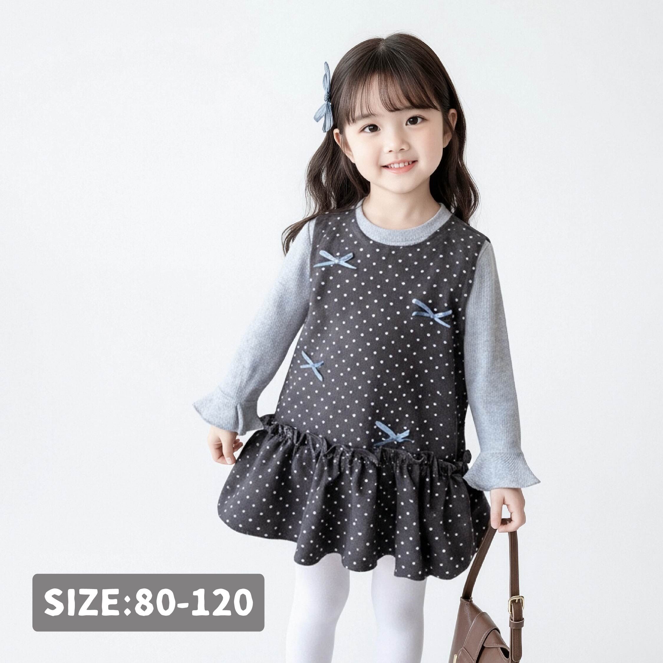 【H55593】浪漫愛心點點二件式洋裝