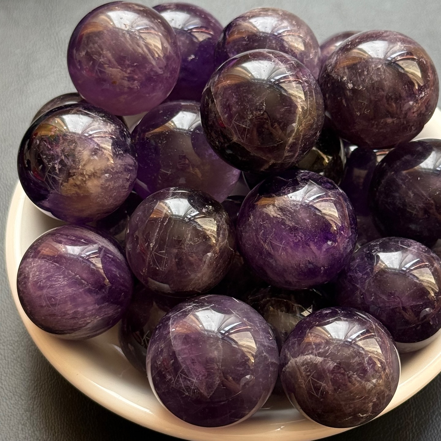 [原石] 紫水晶 水晶小球 約20mm