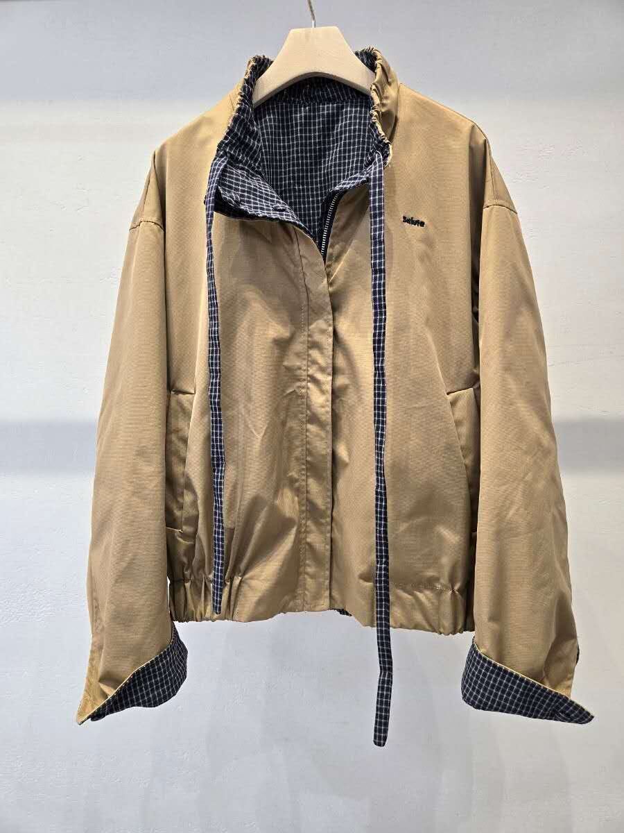 HP5112 雙面穿格紋內里企領外套