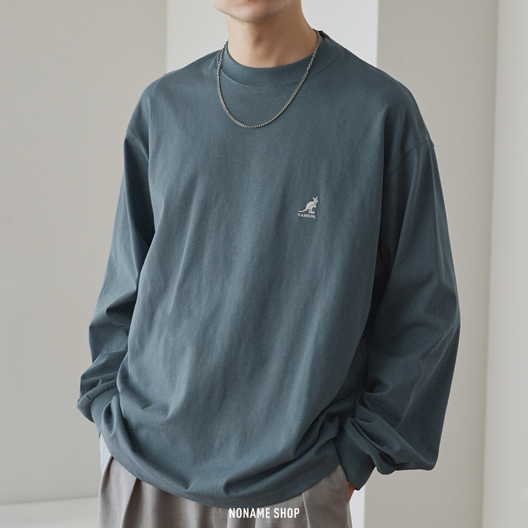 🔥限時特價🔥 KANGOL 經典小標 刺繡 寬鬆 長袖 九色 (男款)