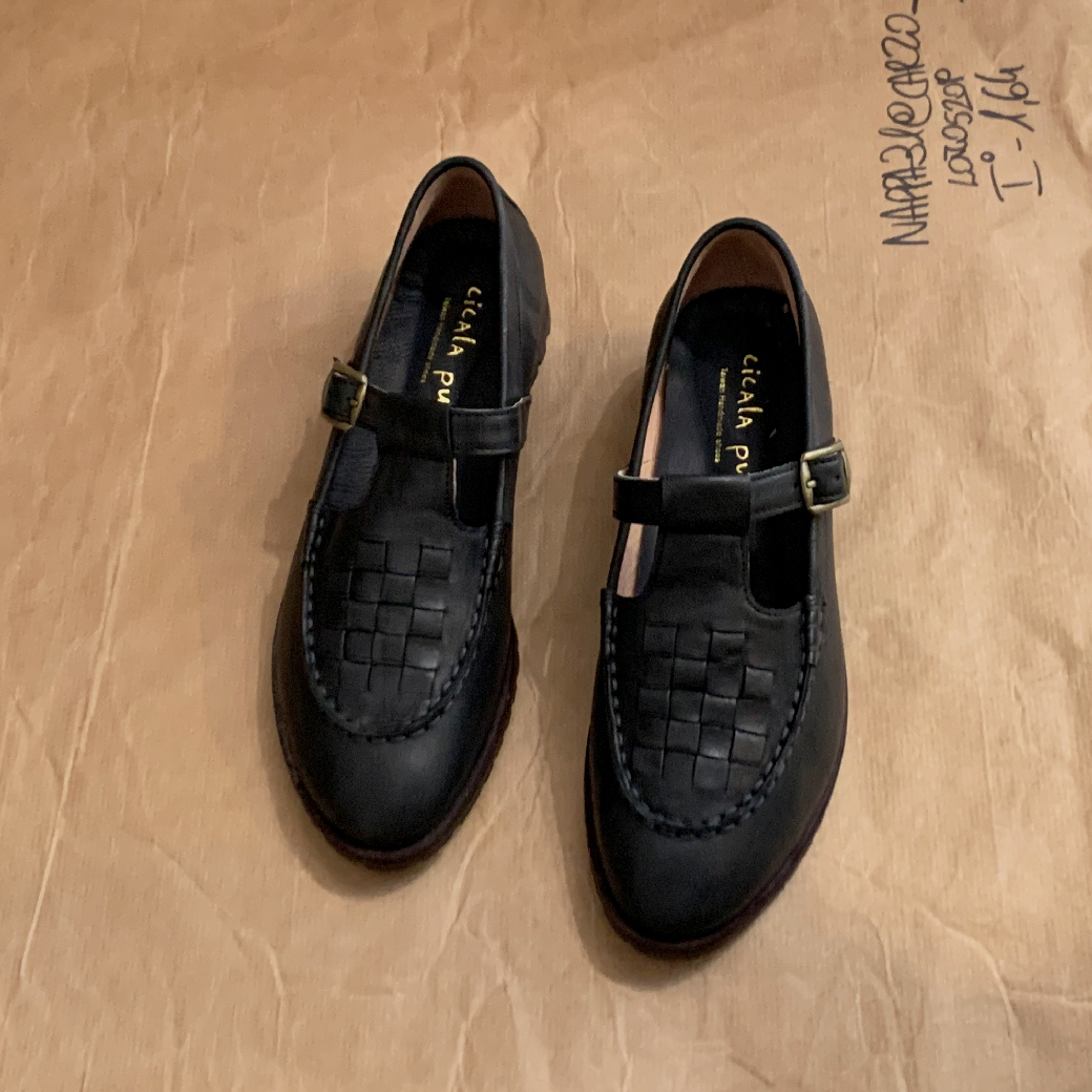 2713 Mary Janes 瑪莉珍 編織鞋 復古 黑