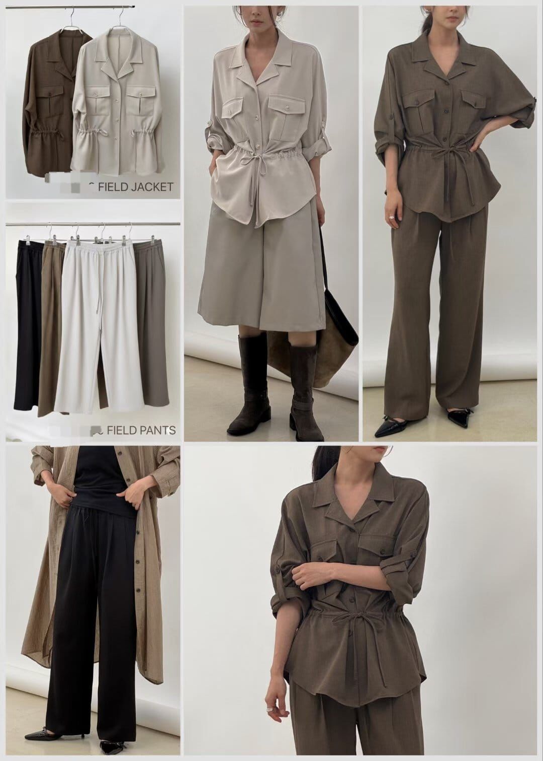 SA5106 FIELD全橡筋直筒褲