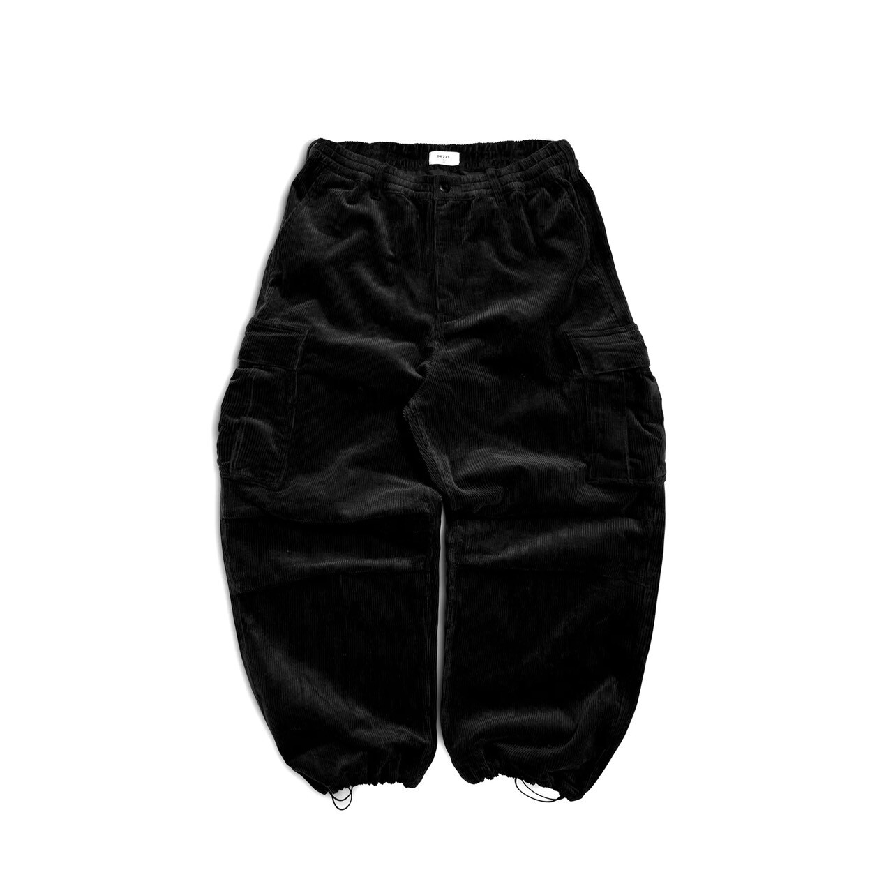 Dezzy.® 燈心絨大口袋寬褲-All Black