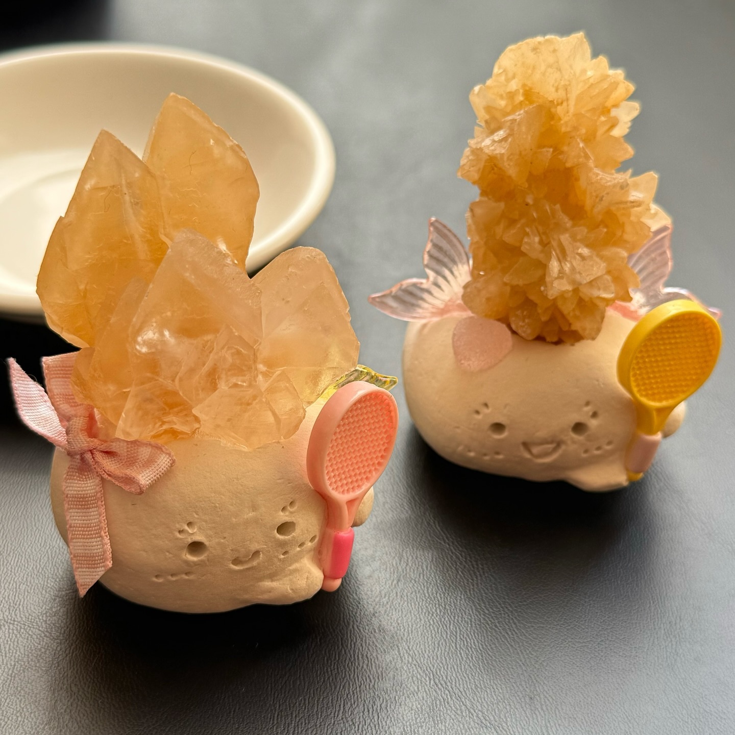 [原石] 橙方解石 小晶靈 網球系列