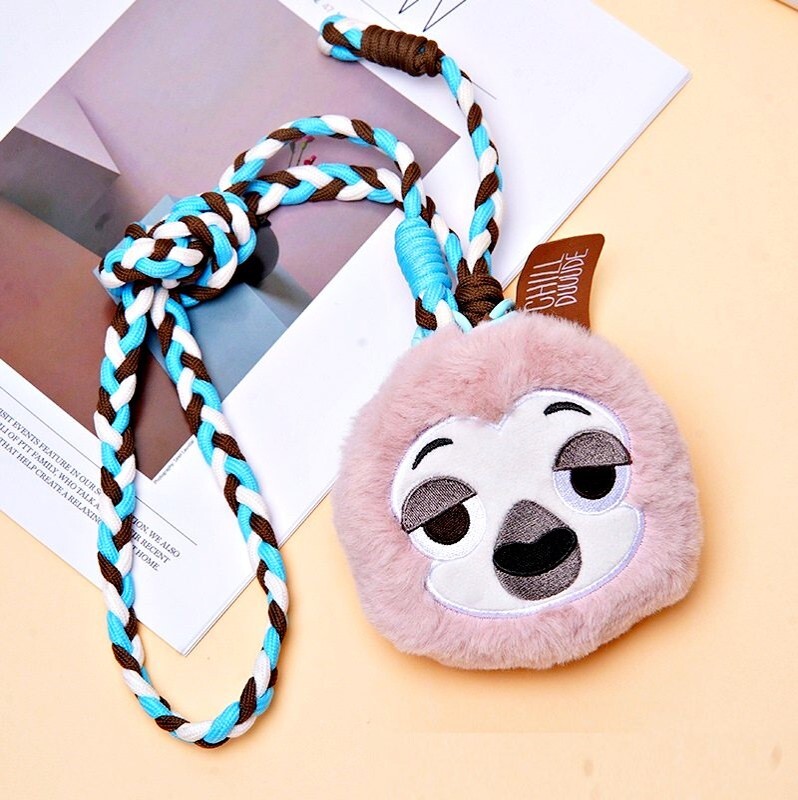 迪士尼優獸大都會毛絨公仔手機掛繩零錢包|阿閃