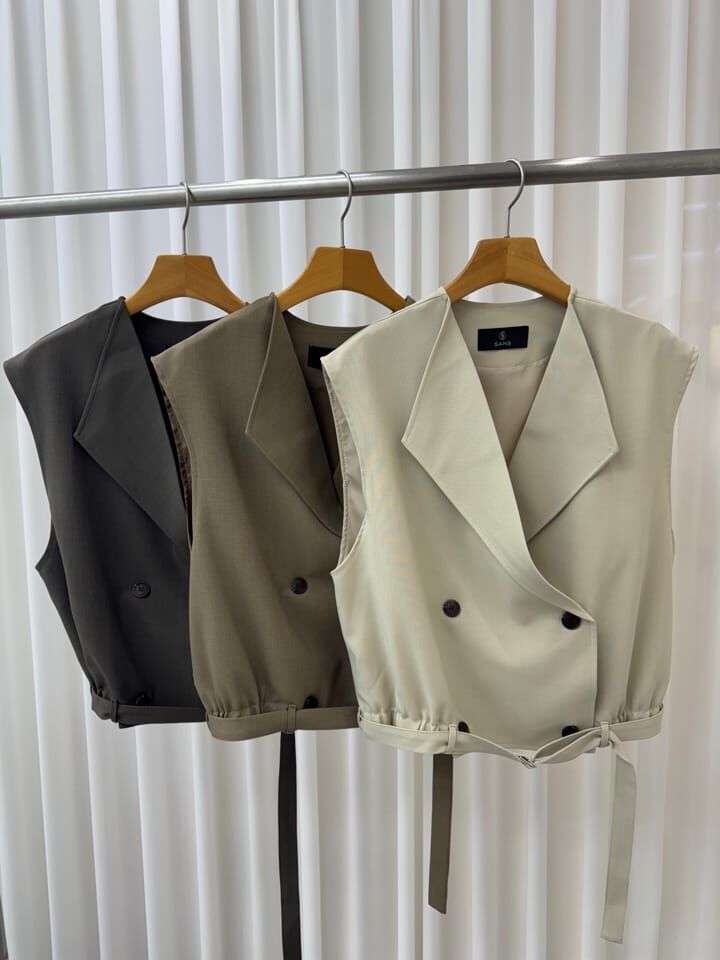 SA5109 Romano雙排釦腰帶背心