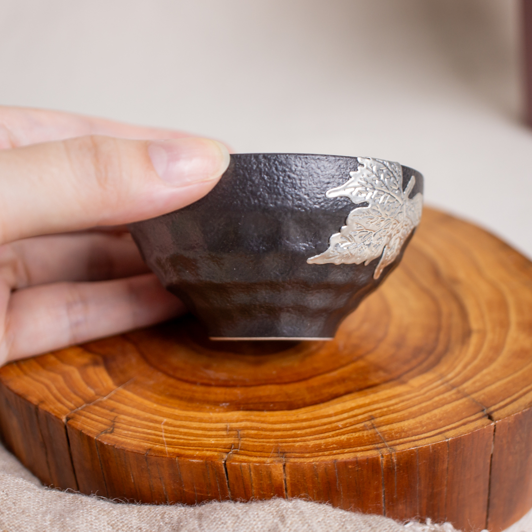 楓葉槌目紋茶杯