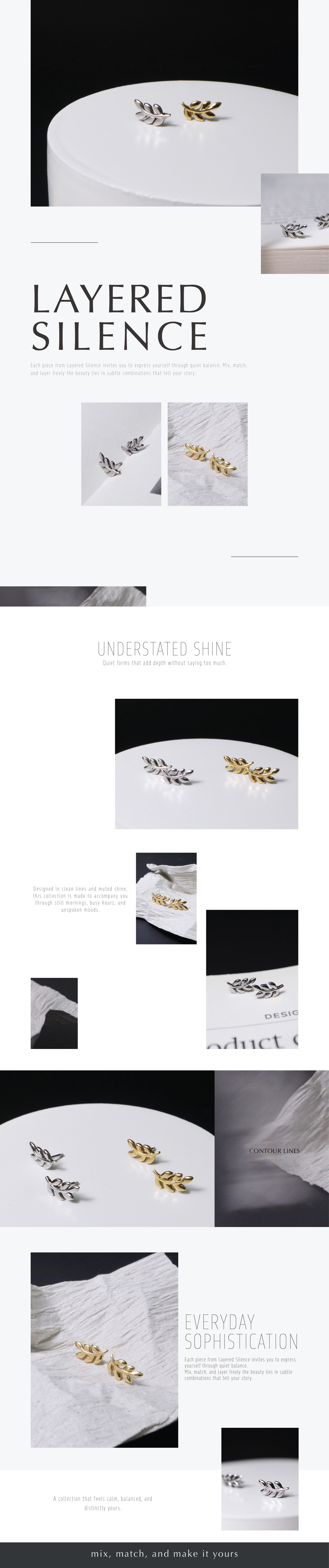 生息 葉形耳環|Miestilo Jewelry設計師輕珠寶品牌|舒飾質感每一刻