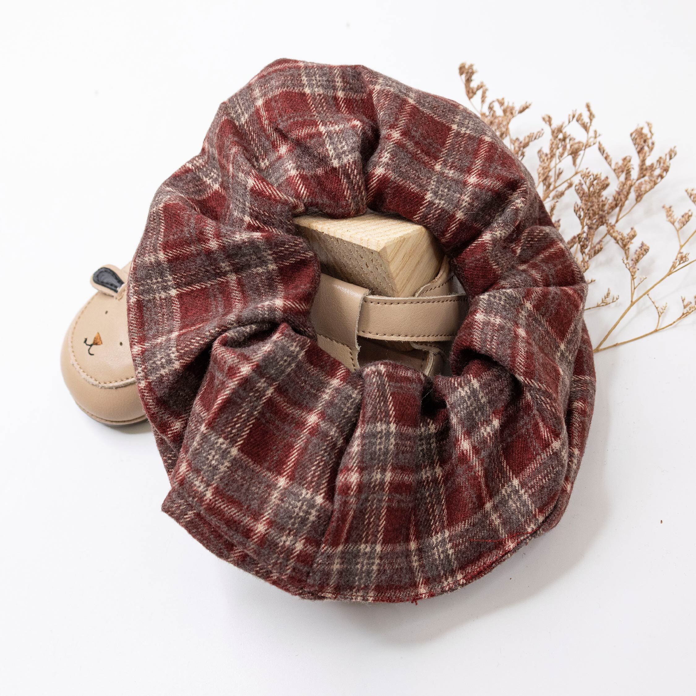 【H55626】經典格紋二件式洋裝(衣領裝飾可拆)