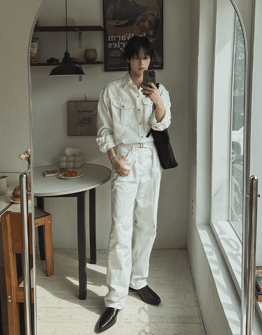 Cove 腰帶牛仔褲