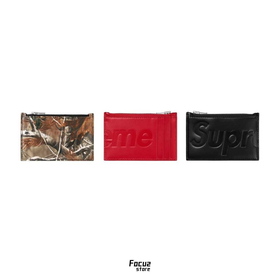 【Focus Store】現貨秒發 Supreme FW25 Week8 Leather Zip Card Holder 皮革拉鍊卡包 三色