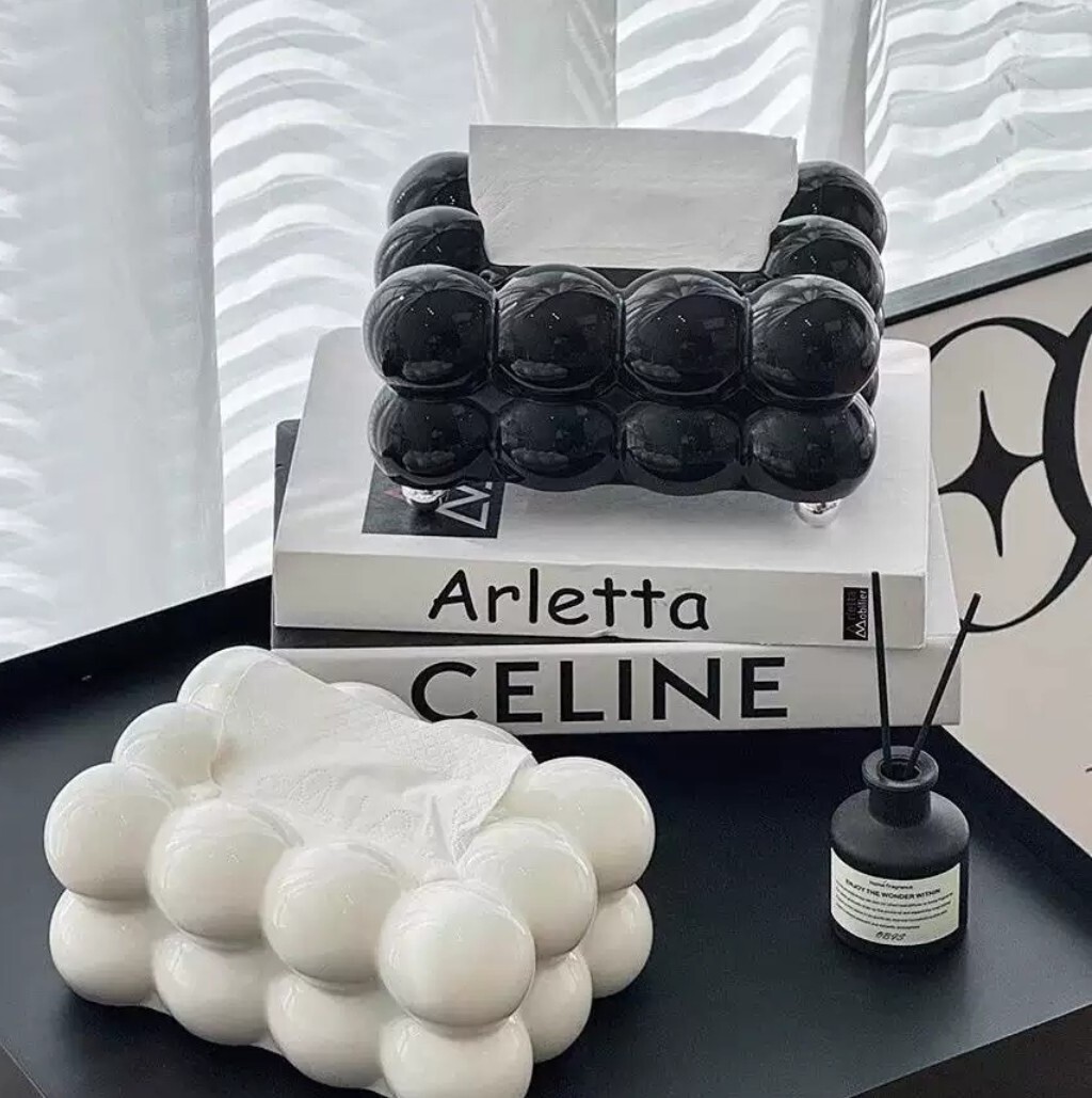 輕奢奶油風創意紙巾盒