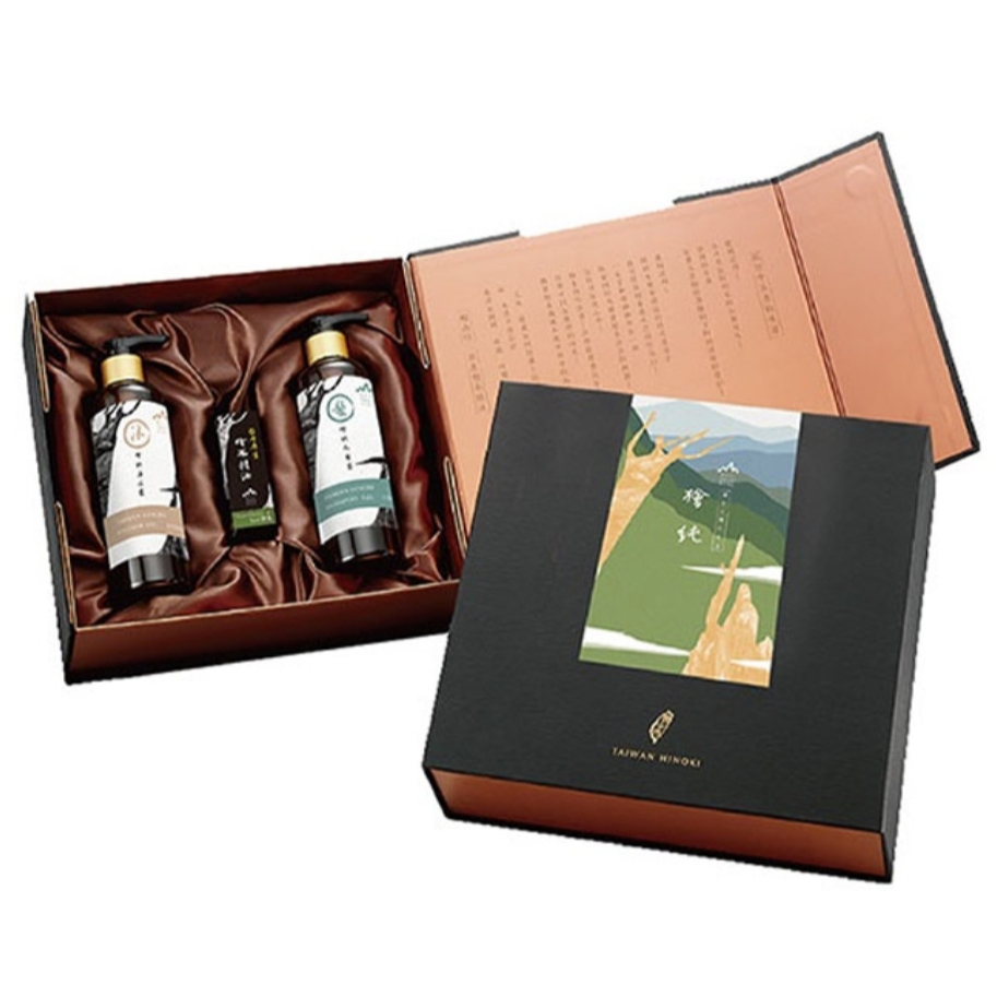 【樂森藥局】檜山坊 禮浴精油禮盒 沐浴禮盒 (沐浴露250ml+洗髮露250ml+精油5ml)