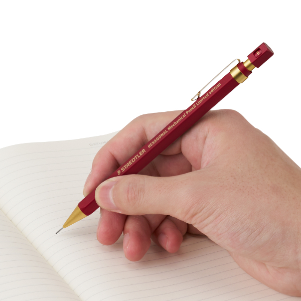 STAEDTLER施德樓 MS92577六角形自動鉛筆0.5-紅金色