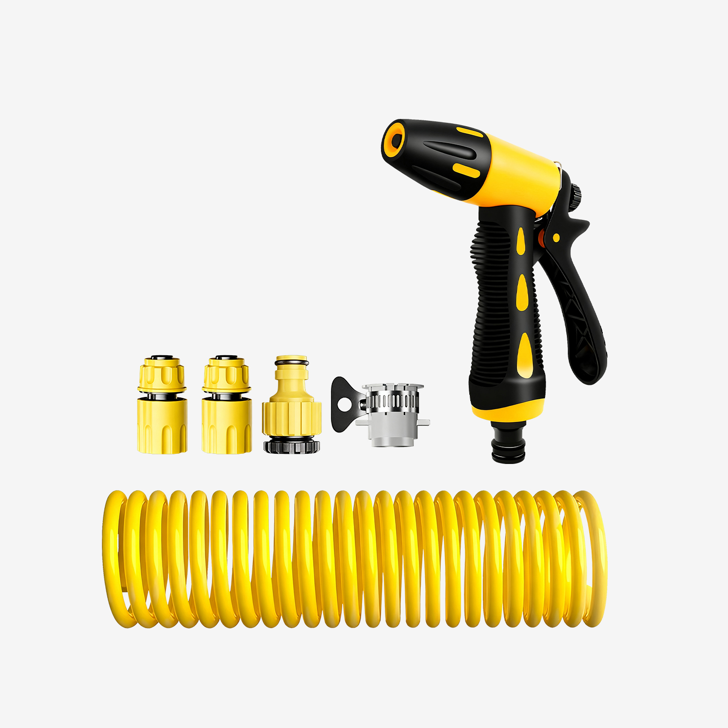 【二代升級款高壓水槍】伸縮水管組｜多段水流調節｜澆花、洗車兩用加壓噴頭