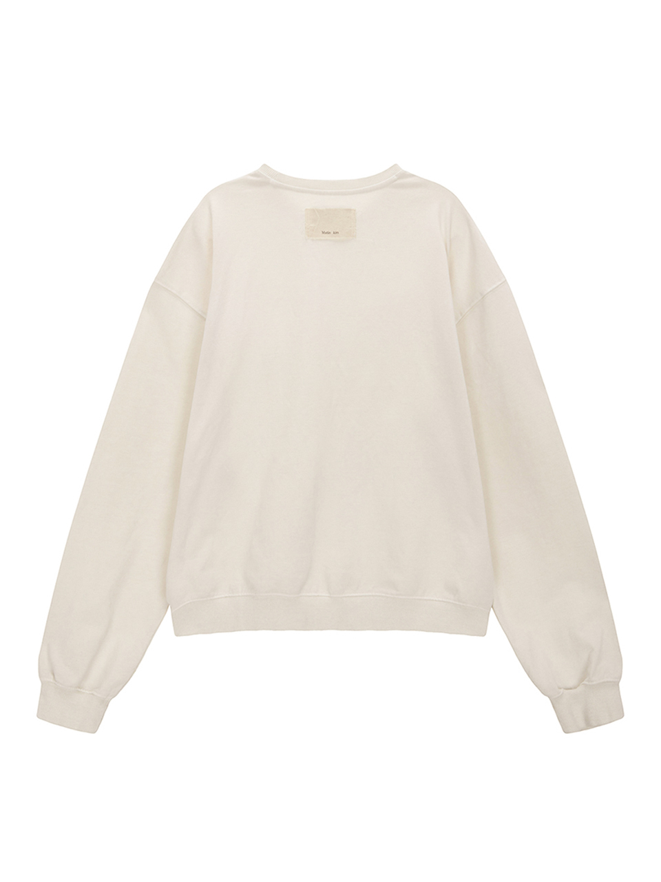 刺繡小屋水洗大學T 象牙白