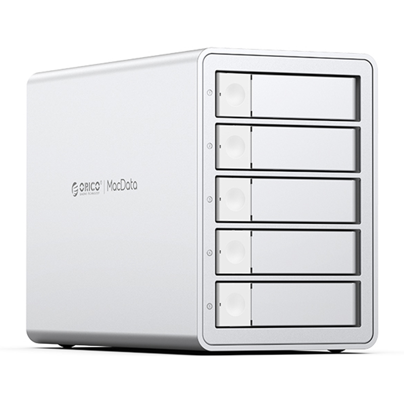 ORICO MacData 5 bay USB3.2 Gen2 Hard Drive Enclosure With 150W Power (Support 22TB HDD) [9958C3]