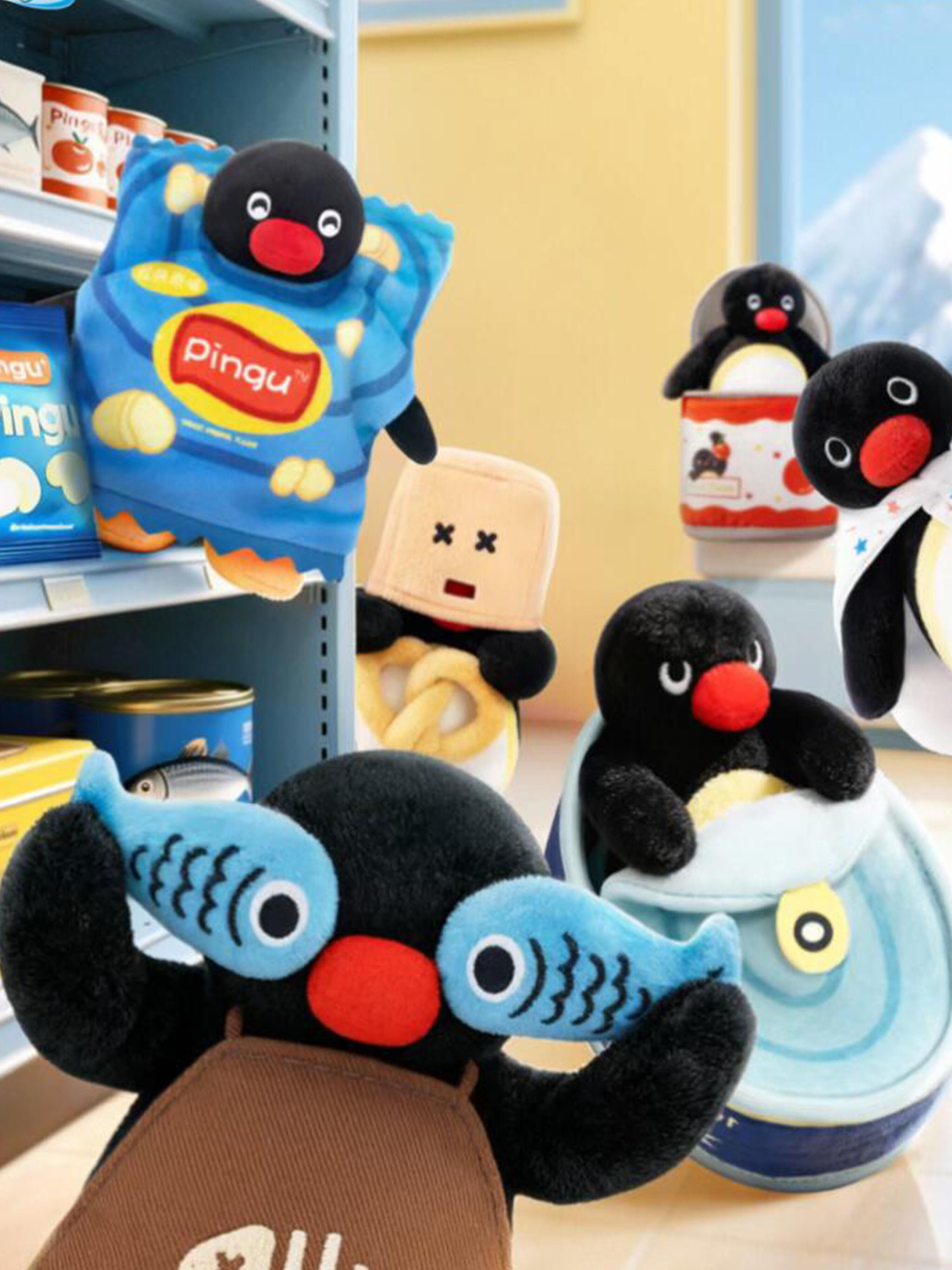 一中盒現貨!! PINGU 企鵝家族 正版授權 企鵝躲貓貓系列 毛絨吊飾 鑰匙圈 變裝公仔 盲盒 6款(任買兩件711免運)/現貨