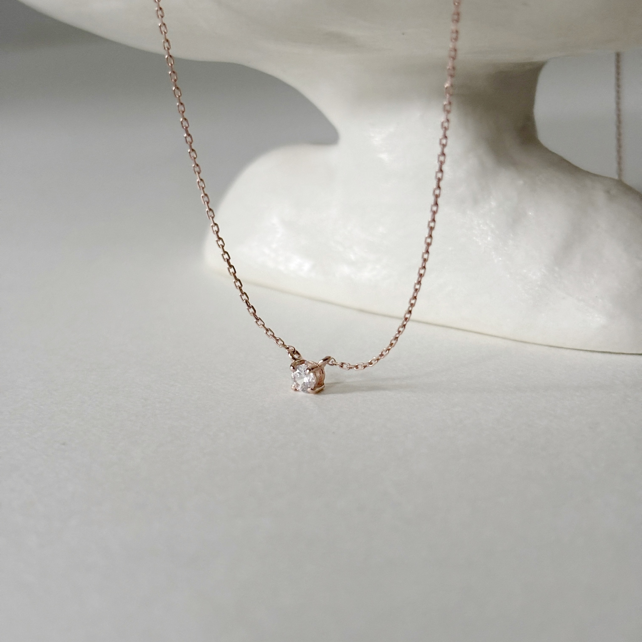 經典四爪鋯石鎖骨鏈