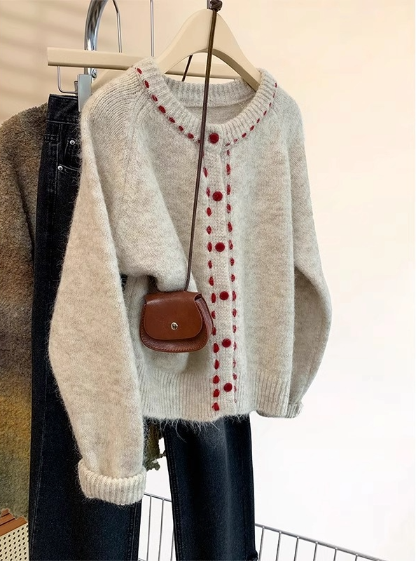 Cozy Round-Neck Soft Knit Cardigan