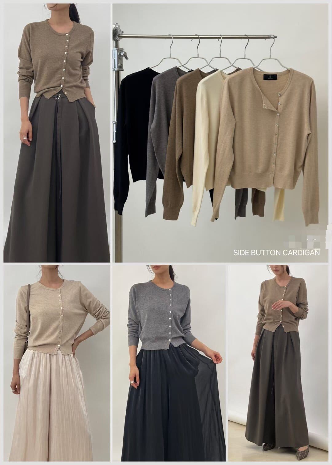 SA5118 斜扣針織外套