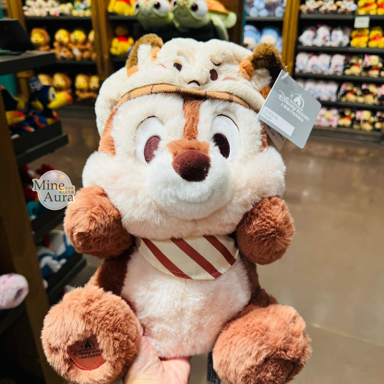 小小旅人系列 黑鼻 奇奇 Chip 娃娃 玩偶 奇奇蒂蒂 Chip 'n Dale -上海迪士尼樂園