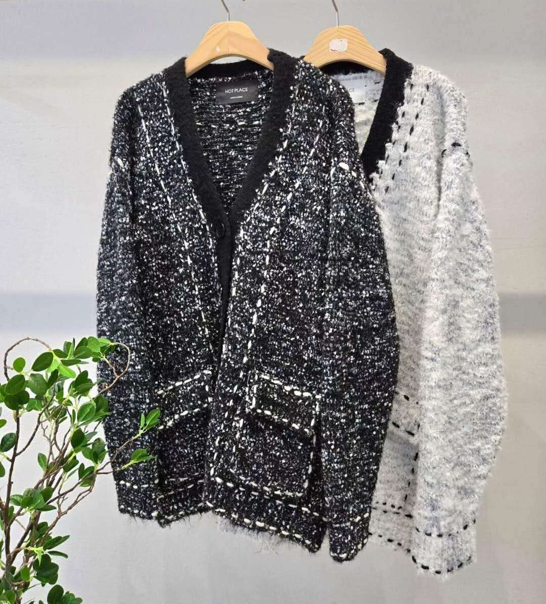 HP5128 小香風針織開胸外套