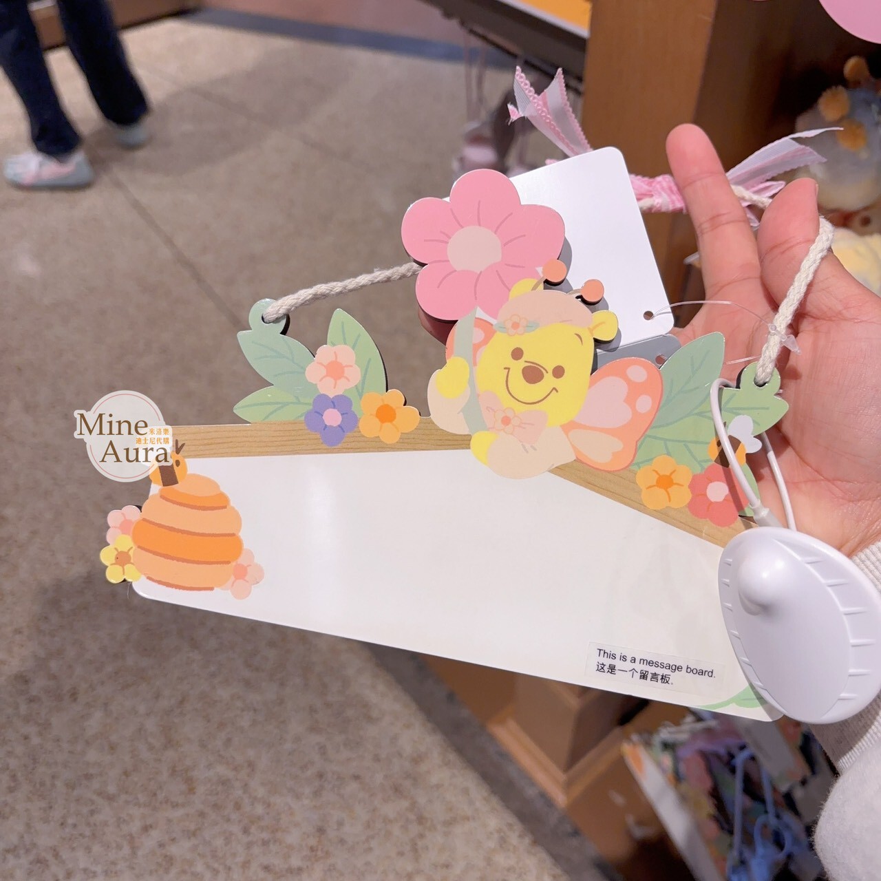 蝴蝶小熊維尼 Winnie the Poo 系列 造型 留言板 掛飾 擺飾品 -上海迪士尼樂園