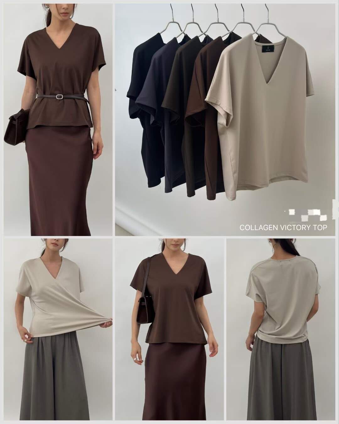 SA5136 V領大彈性上衣