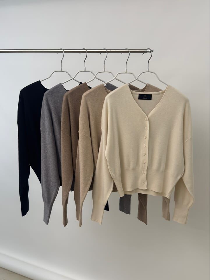 SA5137 羊腿袖收腰針織外套