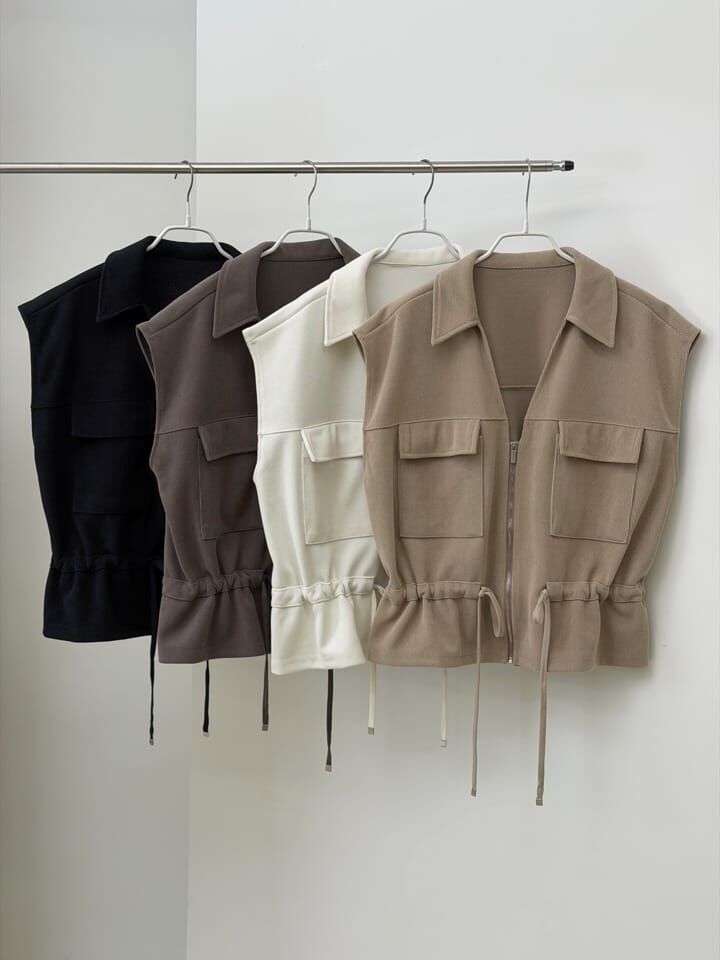 SA5141 抽繩反領拉鍊背心