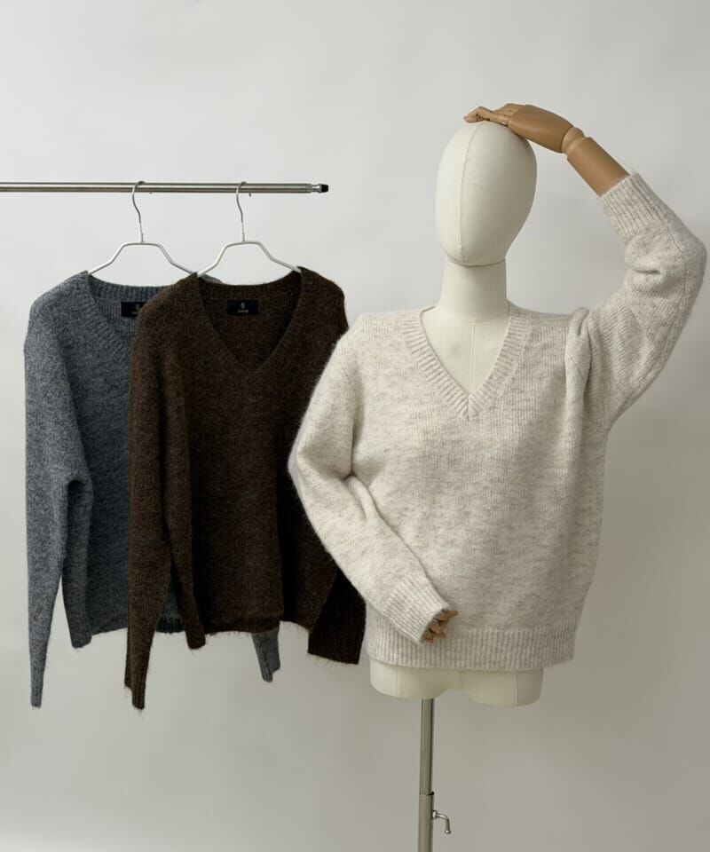 SA5143 粗邊混色針織上衣