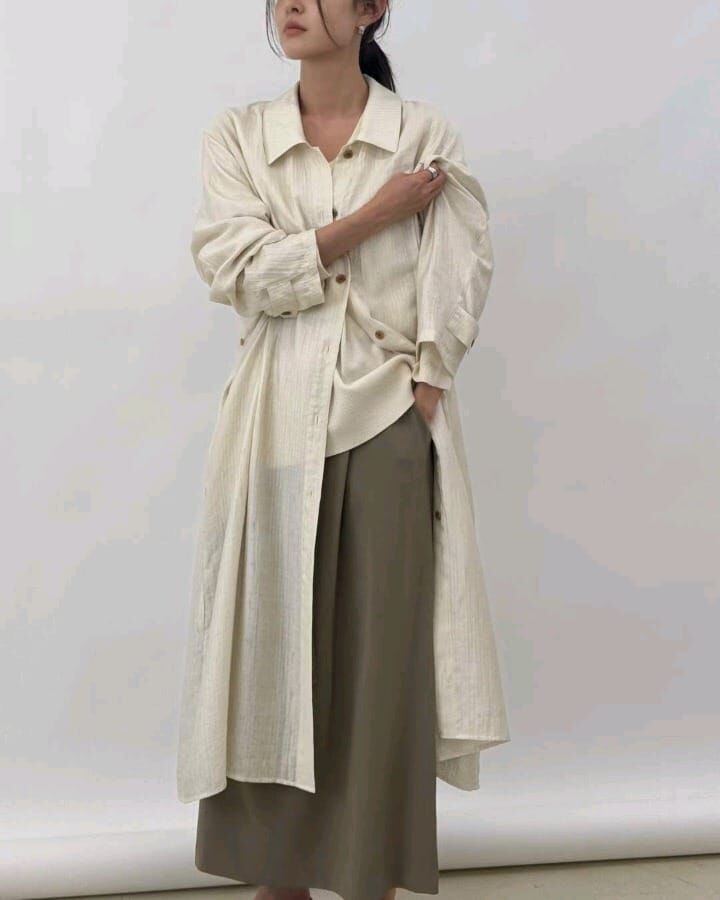 SA5145 樹紋反領長版外套