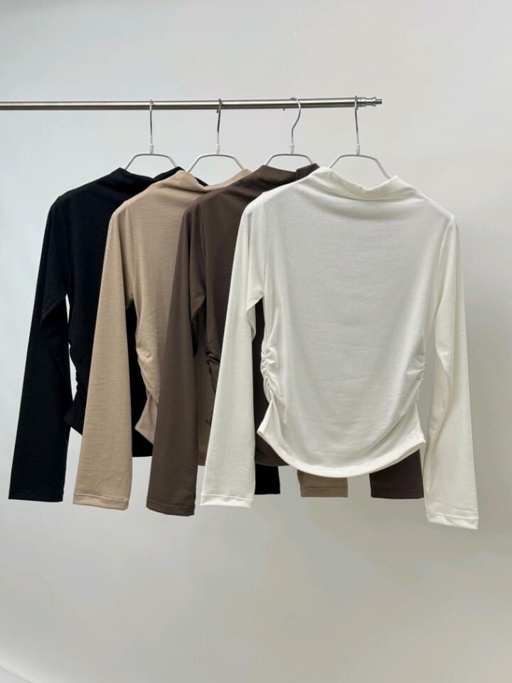 SA5146 抓皺腰小立領上衣