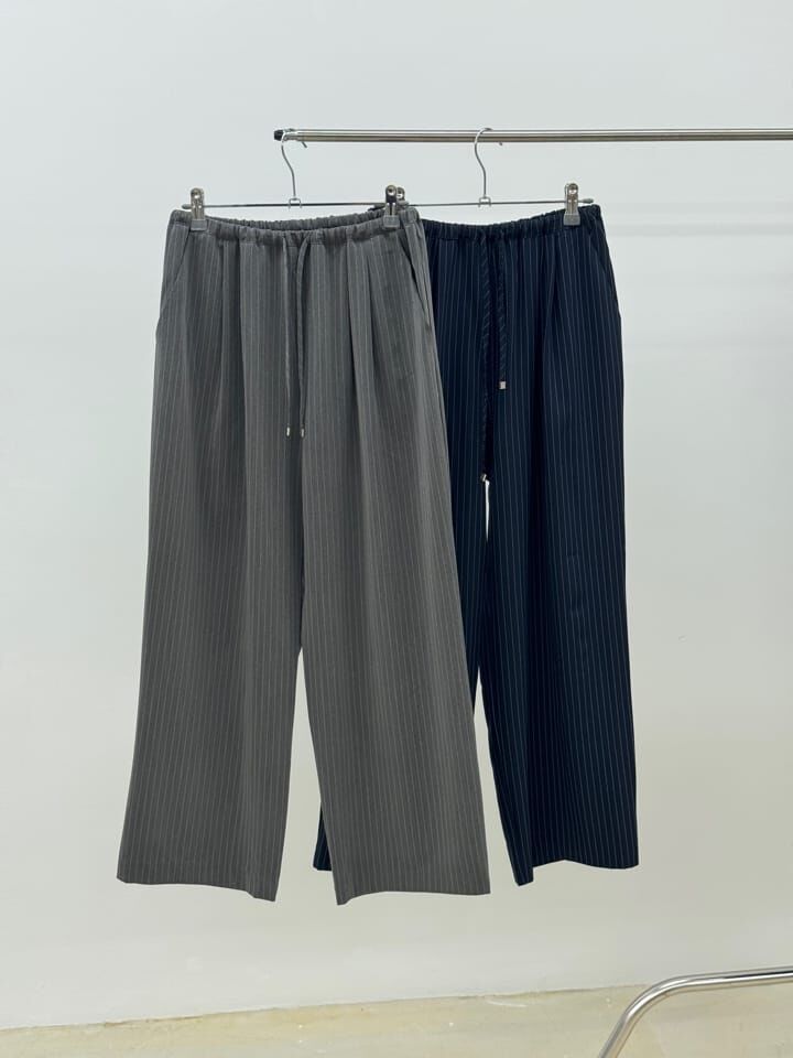 SA5156 直條紋綁帶長褲