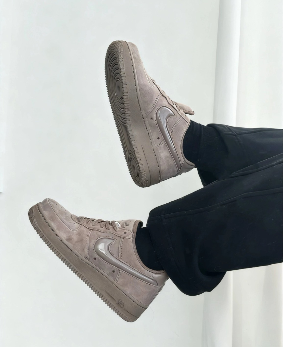 【OWN】Nike Air Force 1 球鞋 空軍一號 經典 板鞋 麂皮 女款 棕灰色