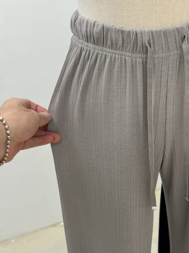 SA5157 坑紋薄綁帶長褲