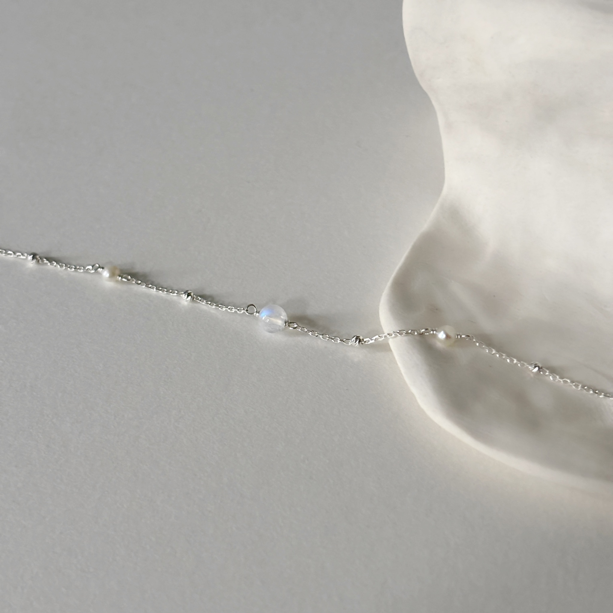 珍珠月光小球cutting ball手鍊