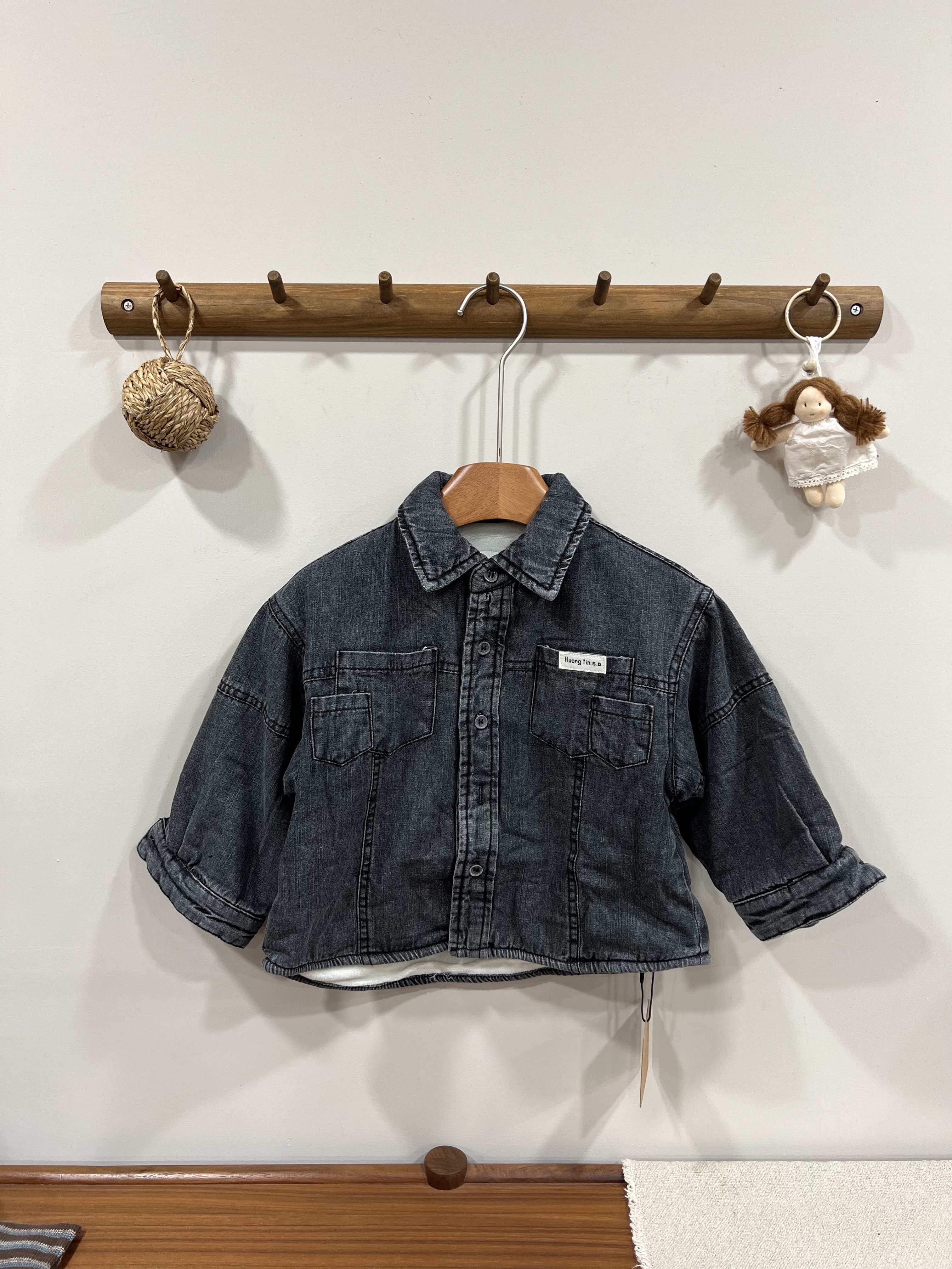 A03368軟牛仔刷毛襯衫