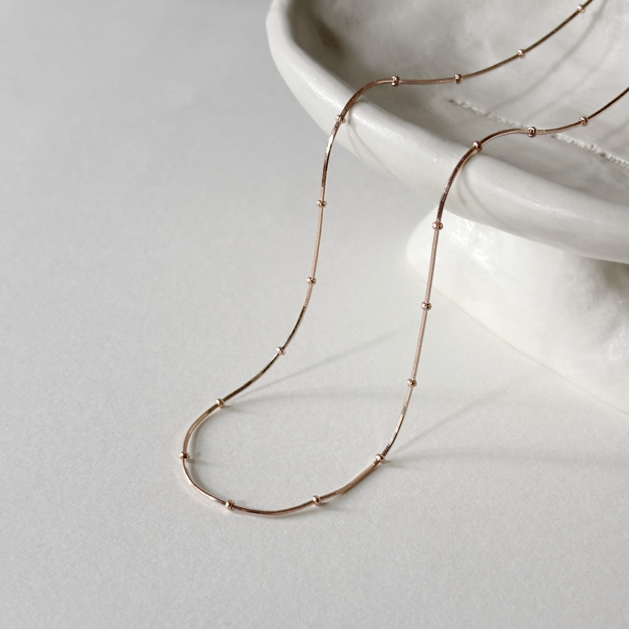 簡約細珠蛇鏈Choker