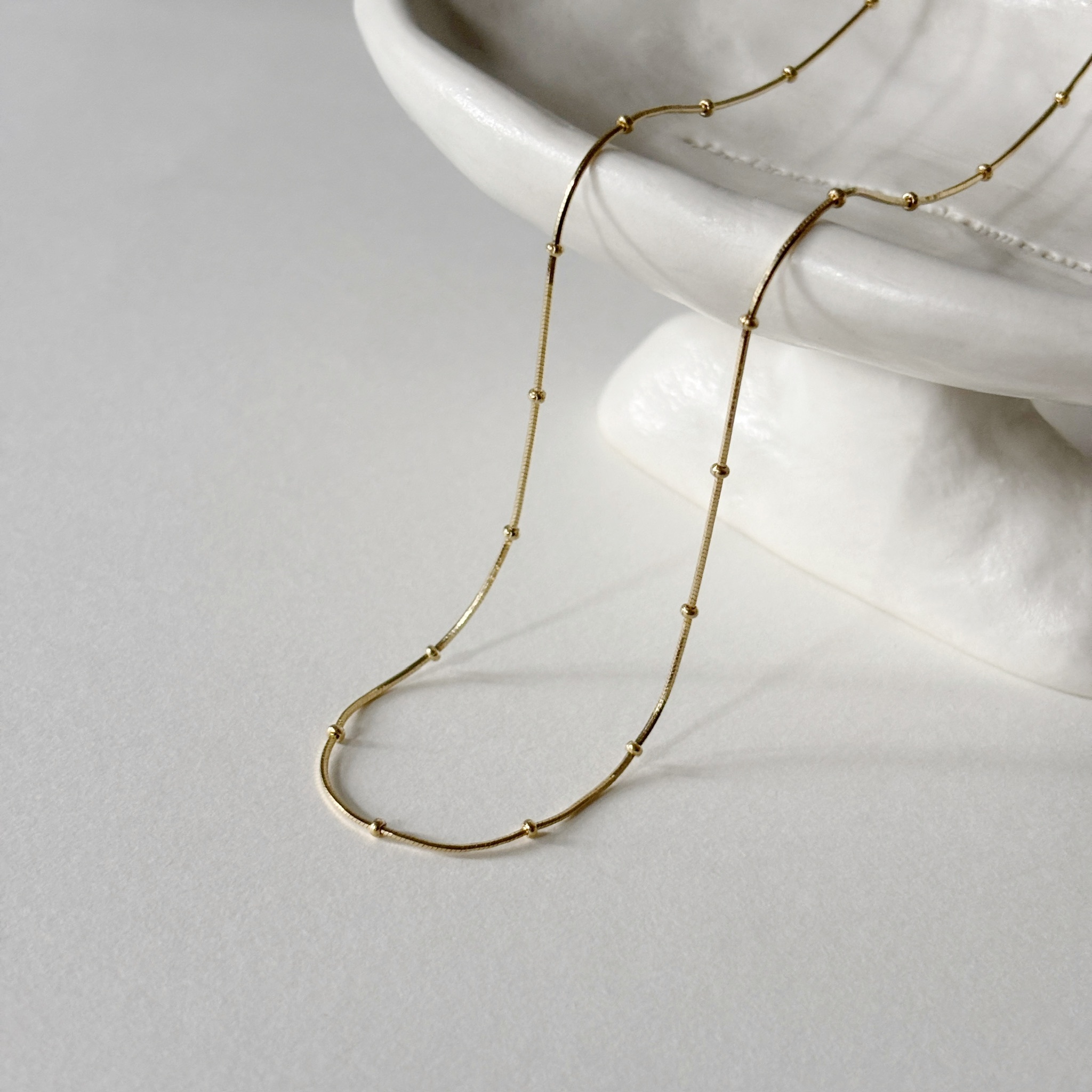 簡約細珠蛇鏈Choker