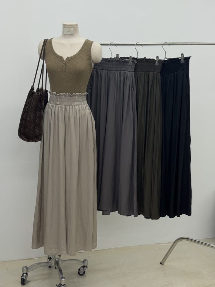 SA5165 粗橡筋腰長裙褲