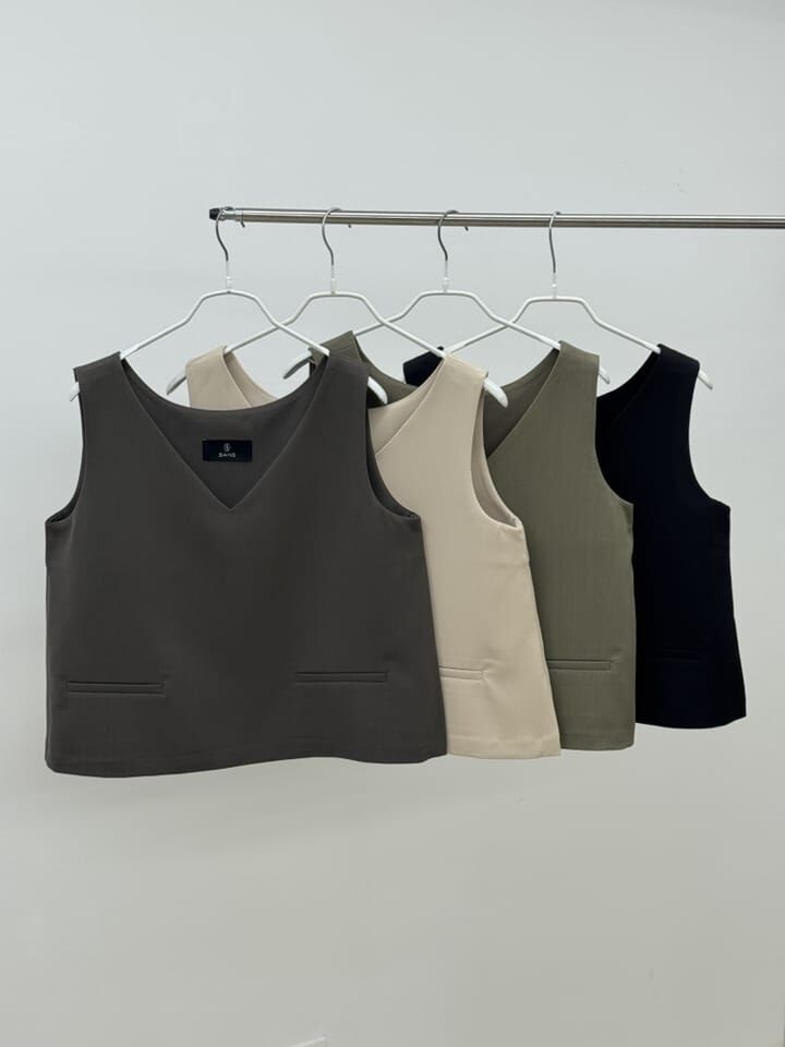 SA5168 V領西裝料背心