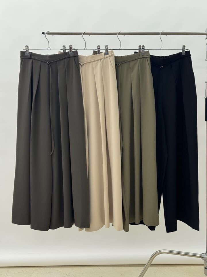 SA5169 百摺西裝料長裙褲