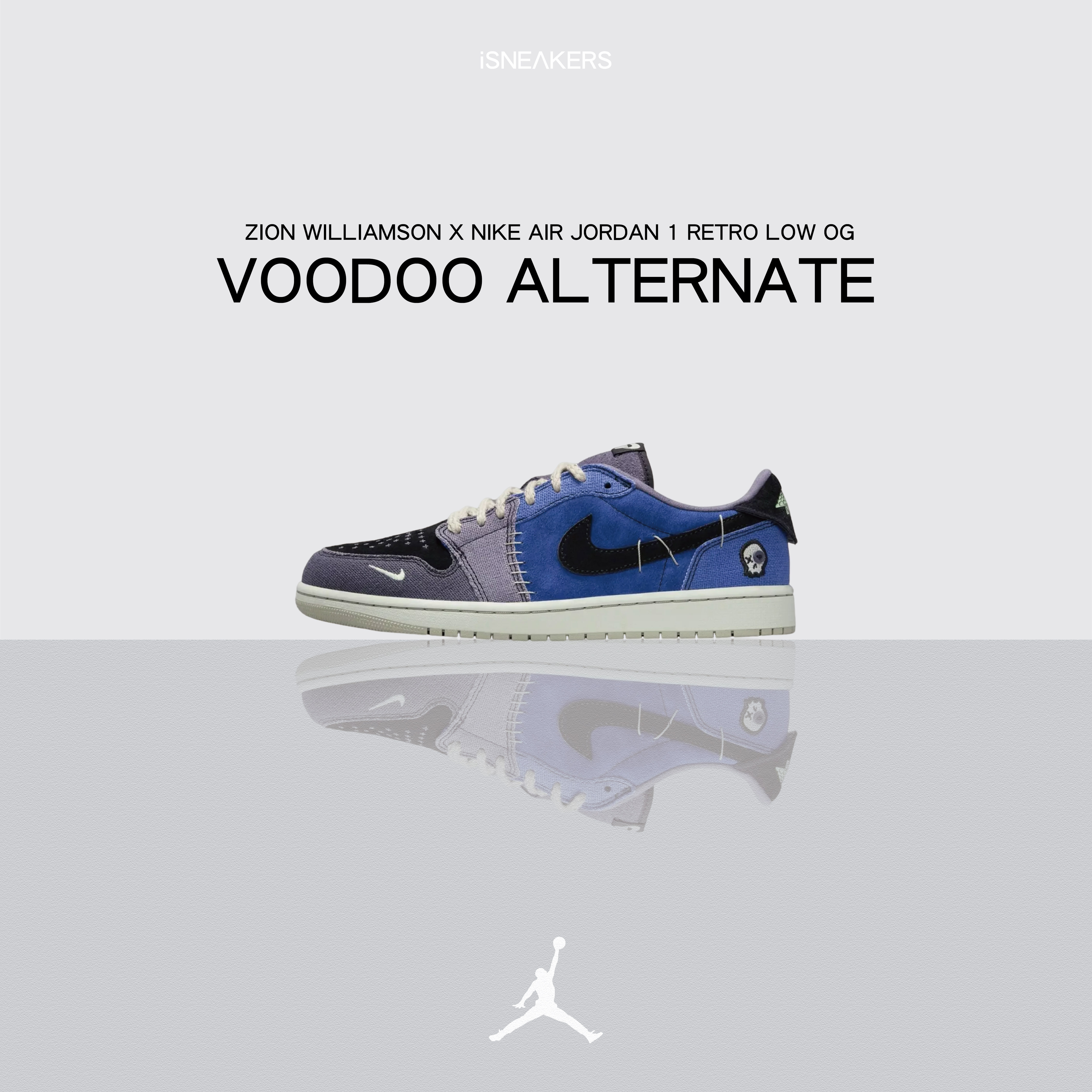 iSNEAKERS｜Zion Williamson x Nike Air Jordan 1 Retro Low OG "Voodoo Alternate" 巫毒娃娃 IH2309-500