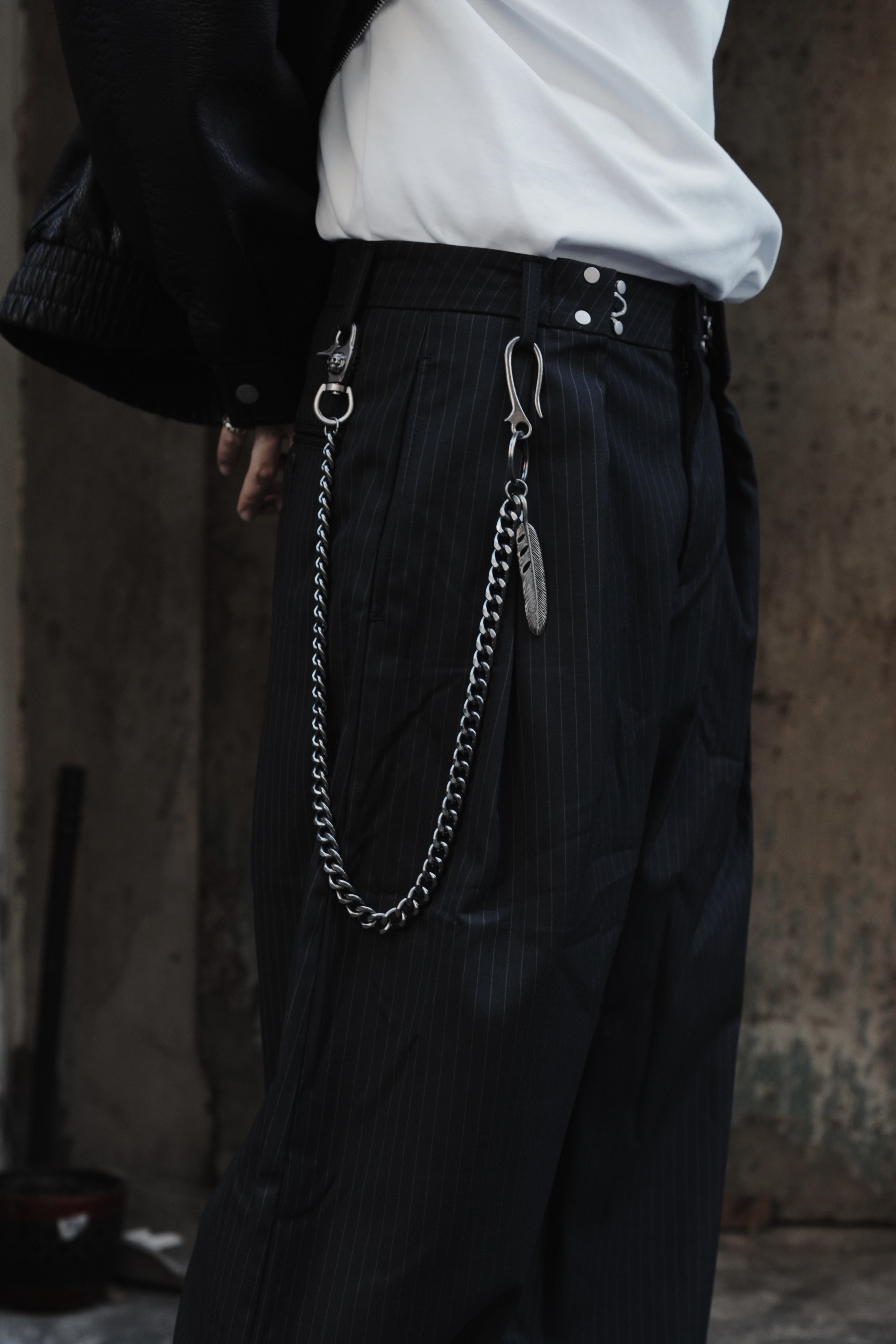 XIN SELECT 古巴鍊 金屬 作舊 羽毛 腰鍊 褲鏈