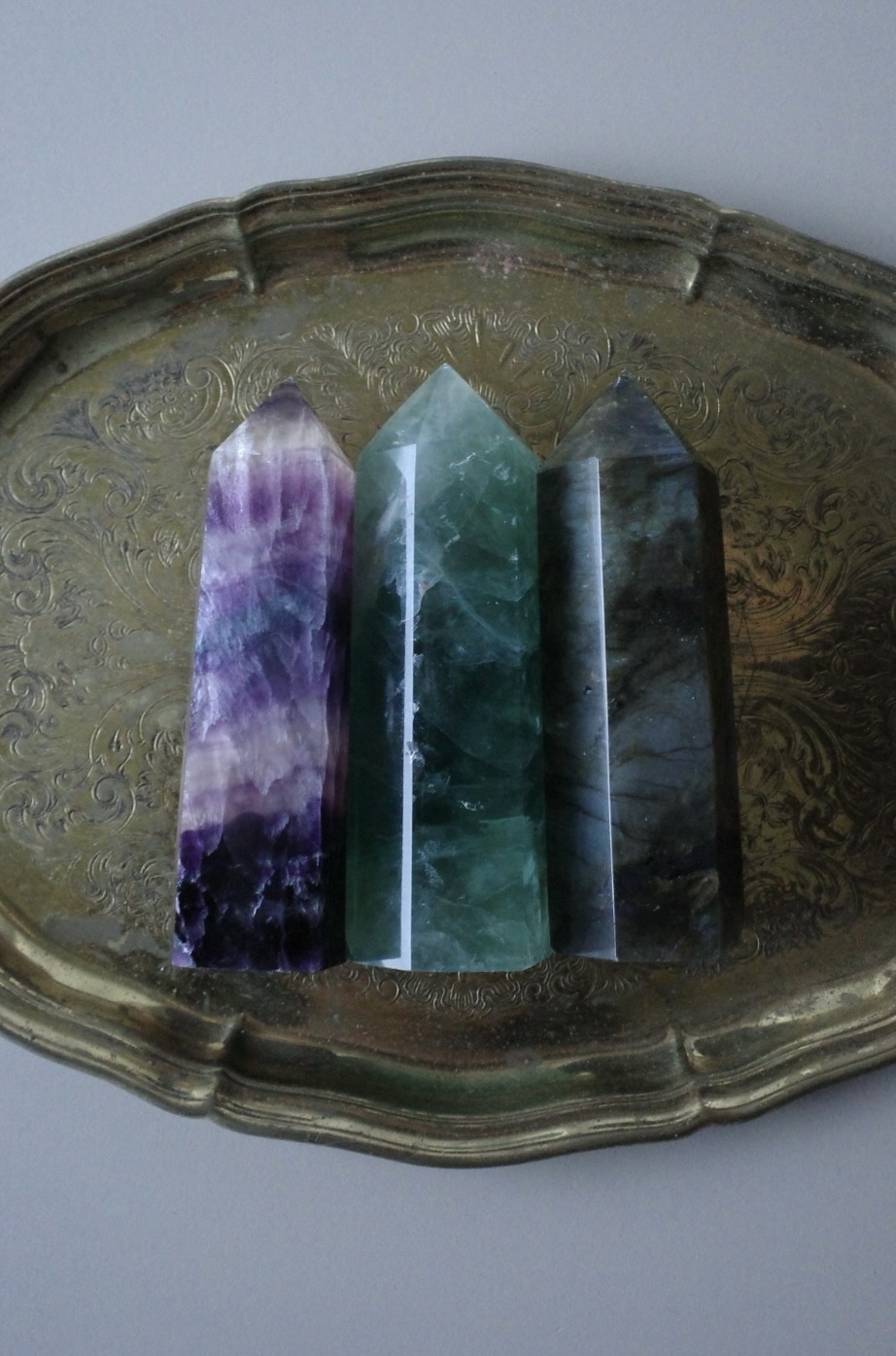 HOHO💙 💚 💛 💜   無穿孔水晶柱