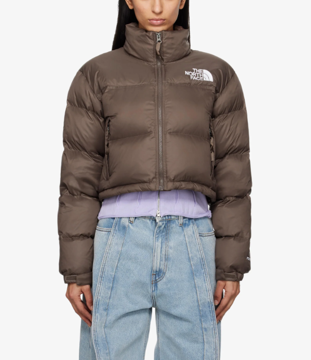 The North Face Nuptse Retro Short Puffer Jacket Women’s – Brown (FW24) Model: NF0A5GGE-1OI