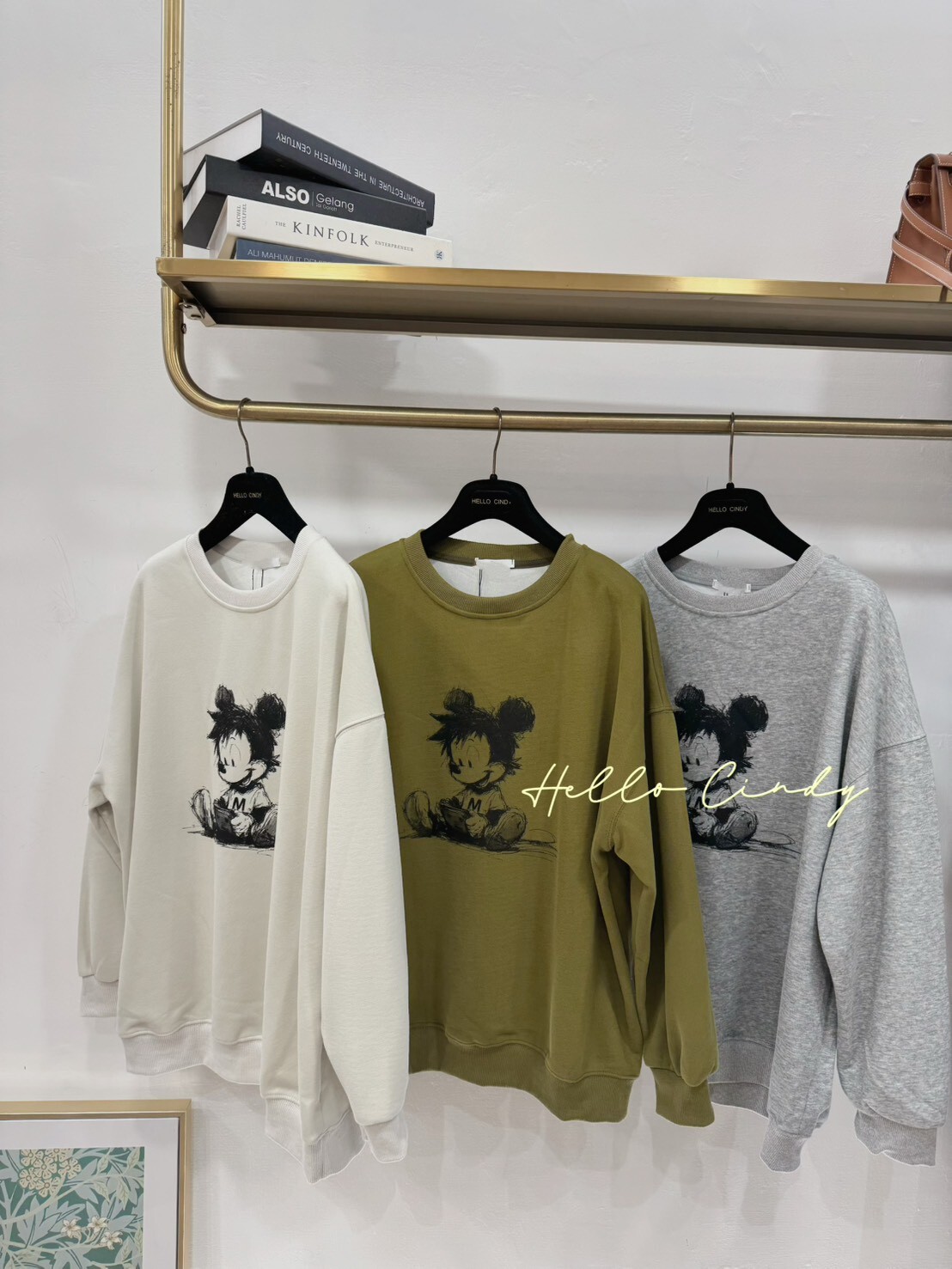 B10151 超可愛的復古米奇寶寶太空棉質大學T